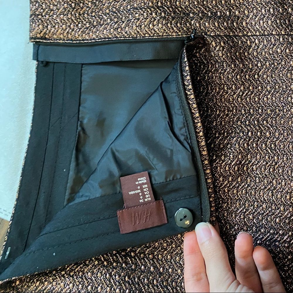 NWOT Bronze H&M Skirt S - Picture 6 of 8